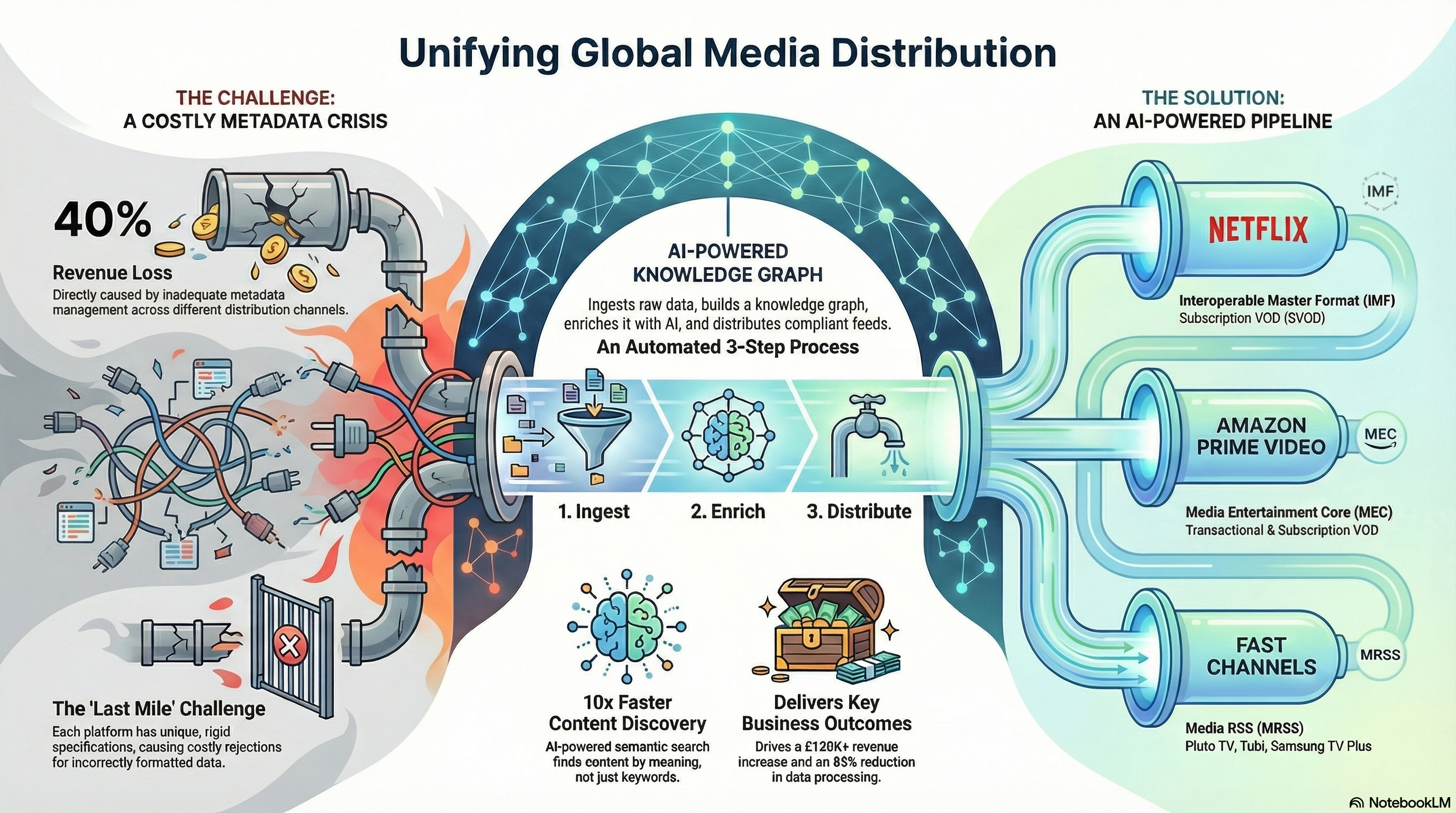 Unifying Global Media Distribution Infographic